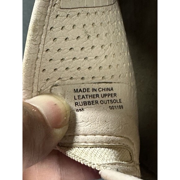 Michael Kors Keaton Perforated Slip-On Sneakers in Soft Beige Leather Size 8 - Picture 10 of 10